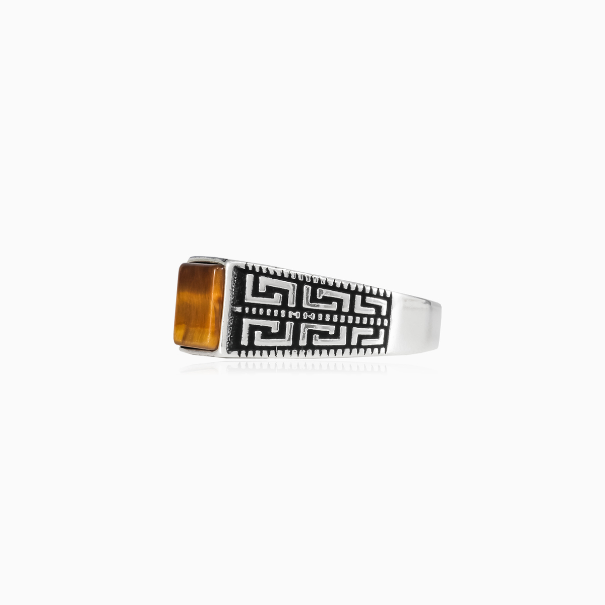 Square tiger eye hellas ring homme Bagues Hellas N.2
