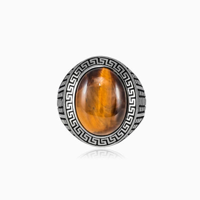 Cabochon tiger eye ring man Rings Hellas