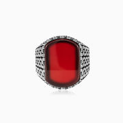 Chained agate ring man Rings Detallado