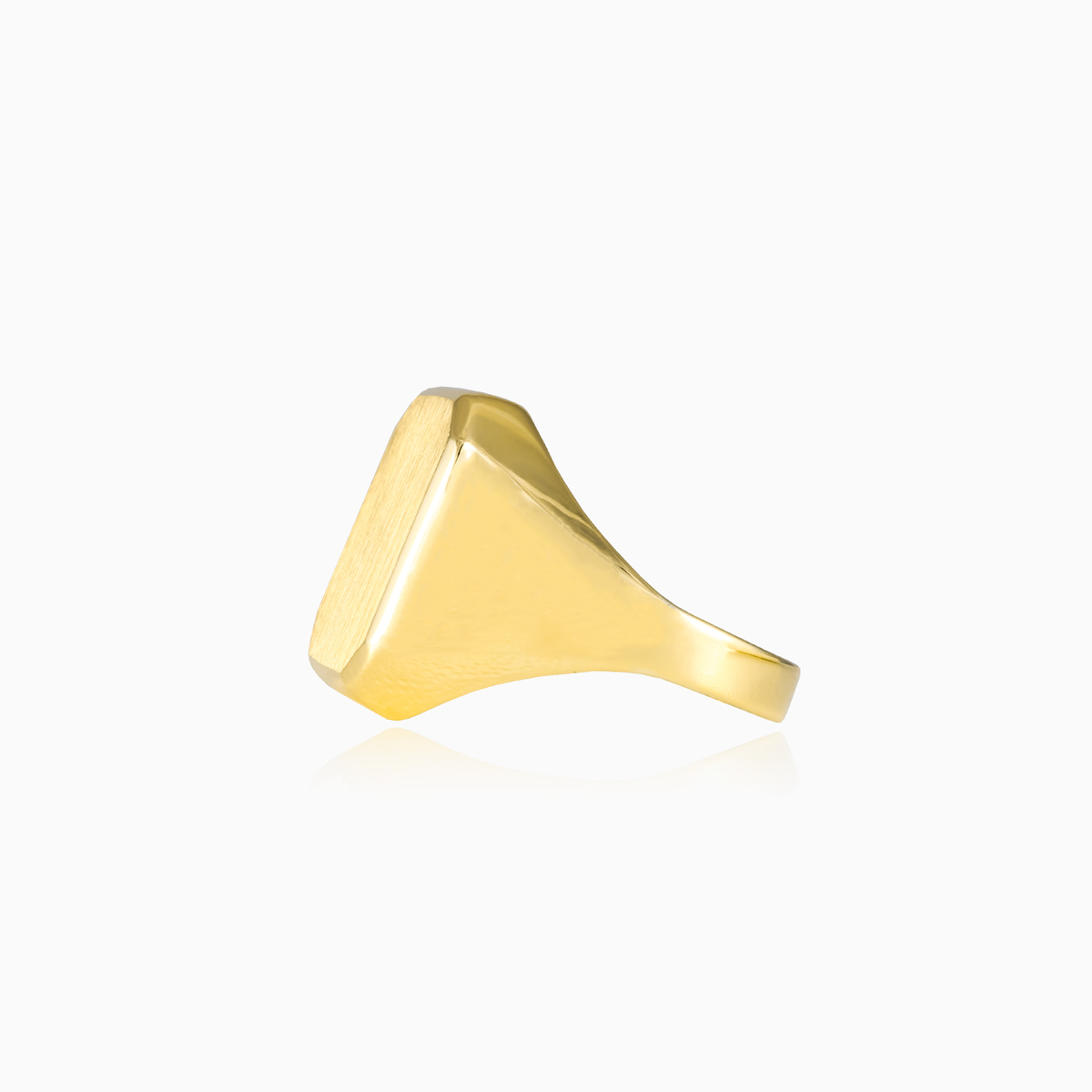 Octagonal gold ring man Rings Lustrous N.2