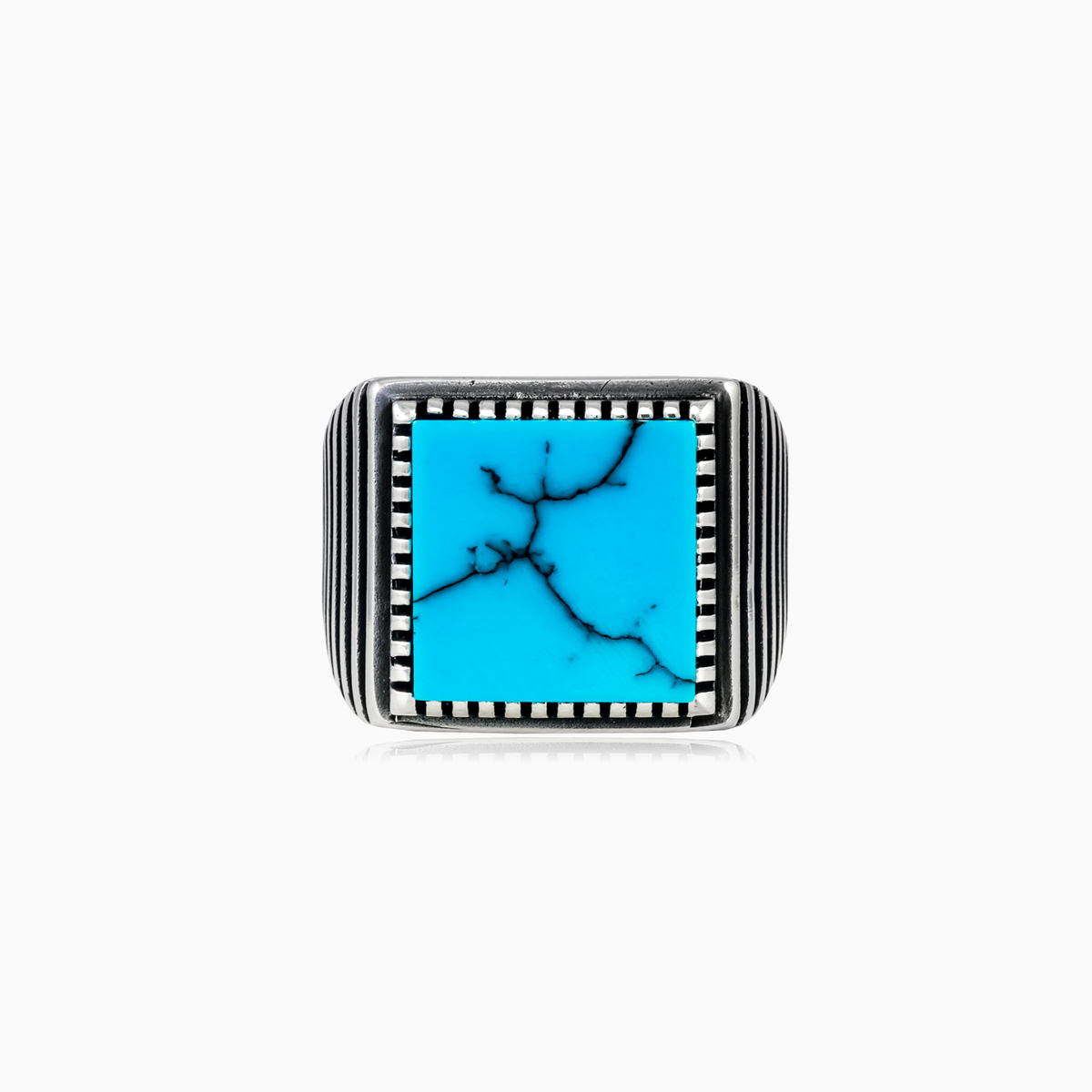 Dot symmetric turquoise ring man Rings Harmony N.1