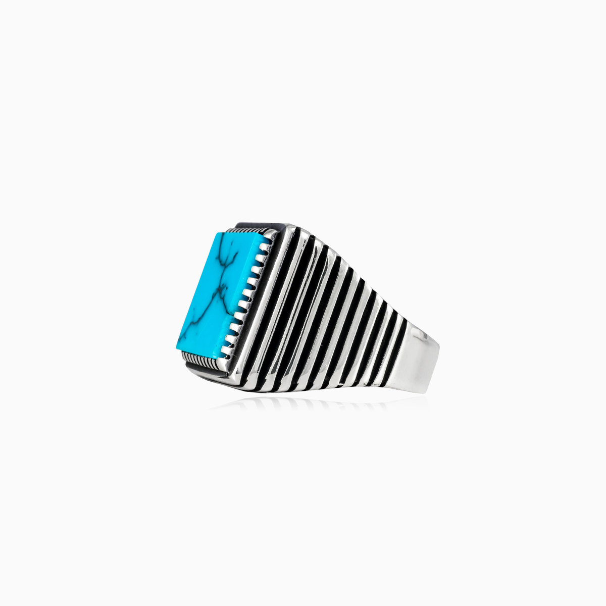 Dot symmetric turquoise ring man Rings Harmony N.2