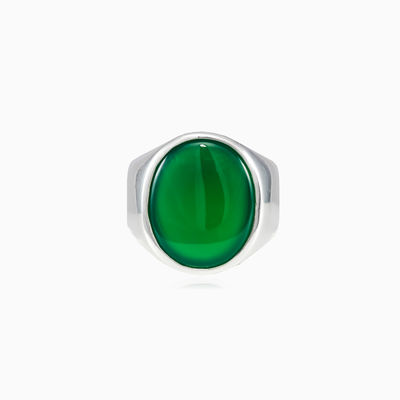 Plain oval jade ring man Rings High polished