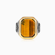 Rectangle tiger eye ring man Rings Palmyra