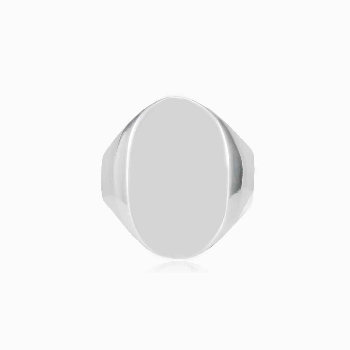 Овальное серебряное кольцо Мужские Кольца High polished N.1