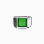 Symmetric square jade ring man Rings Harmony
