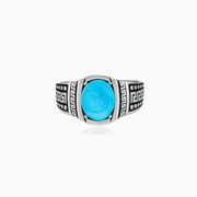 Oval turquoise hellas ring man Rings Hellas