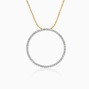 Diamond open circle pendant woman Pendants Brillantino