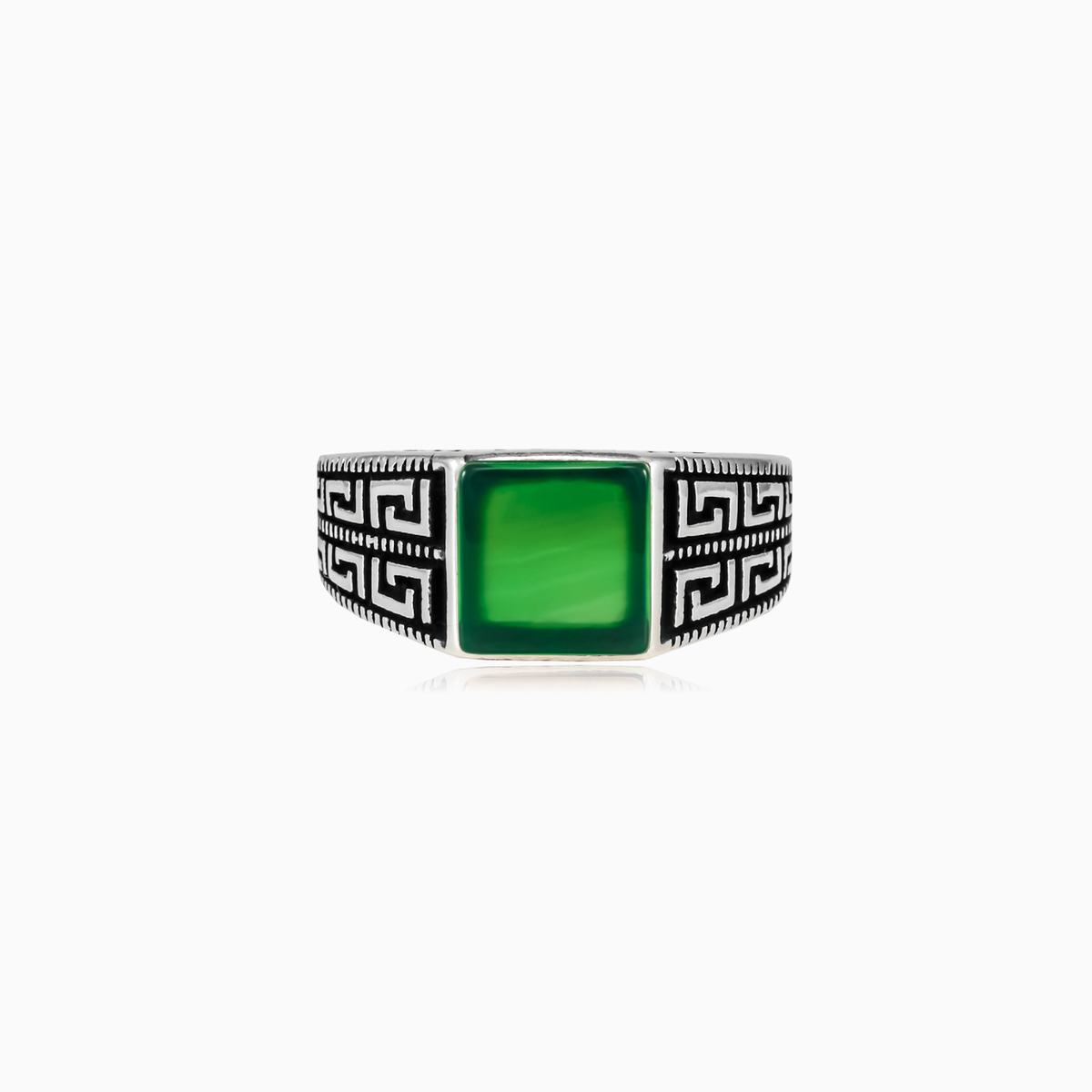 Square jade hellas ring unisex Rings Hellas N.1
