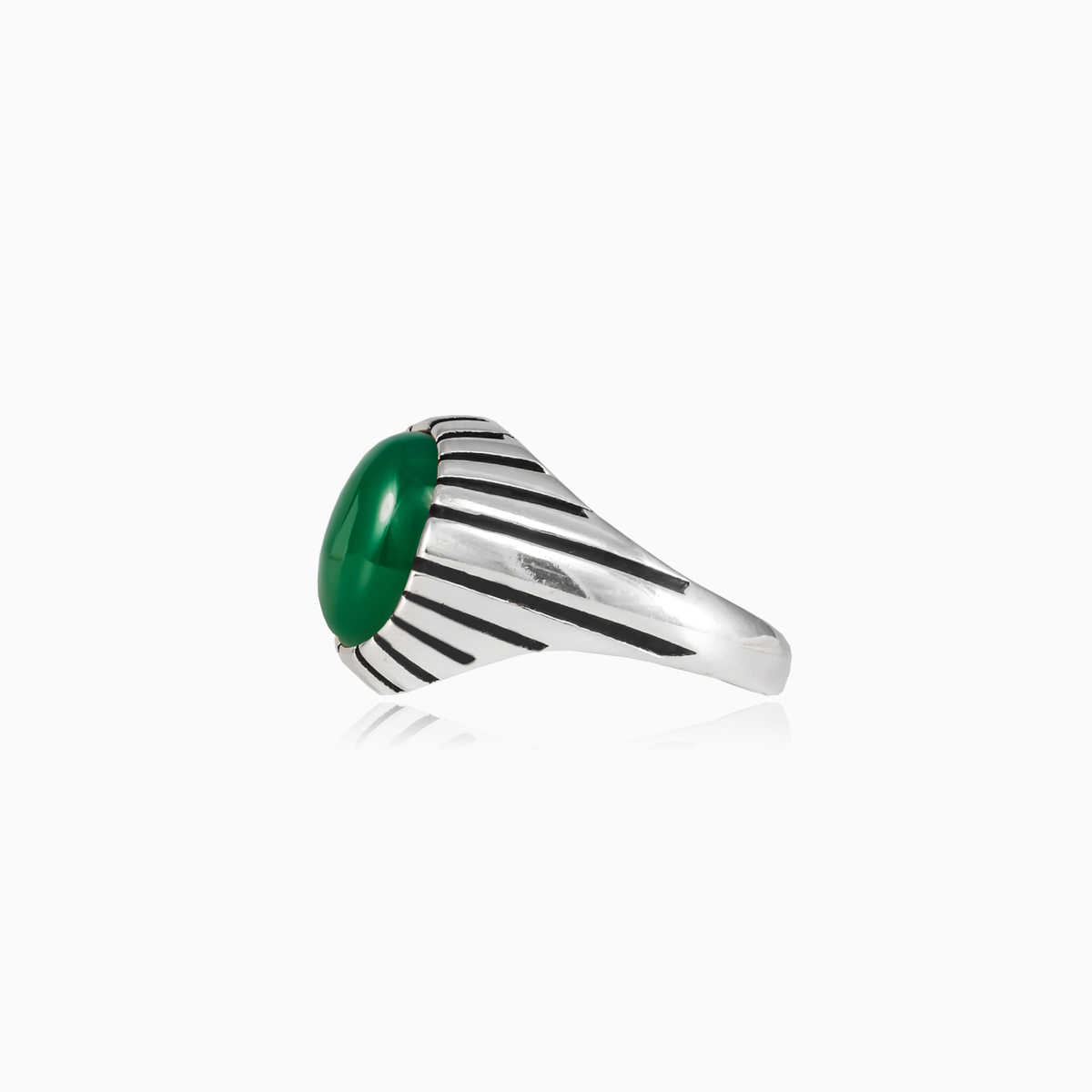 Prsten s nefritem SYMMETRY unisex Prsteny Harmony N.2
