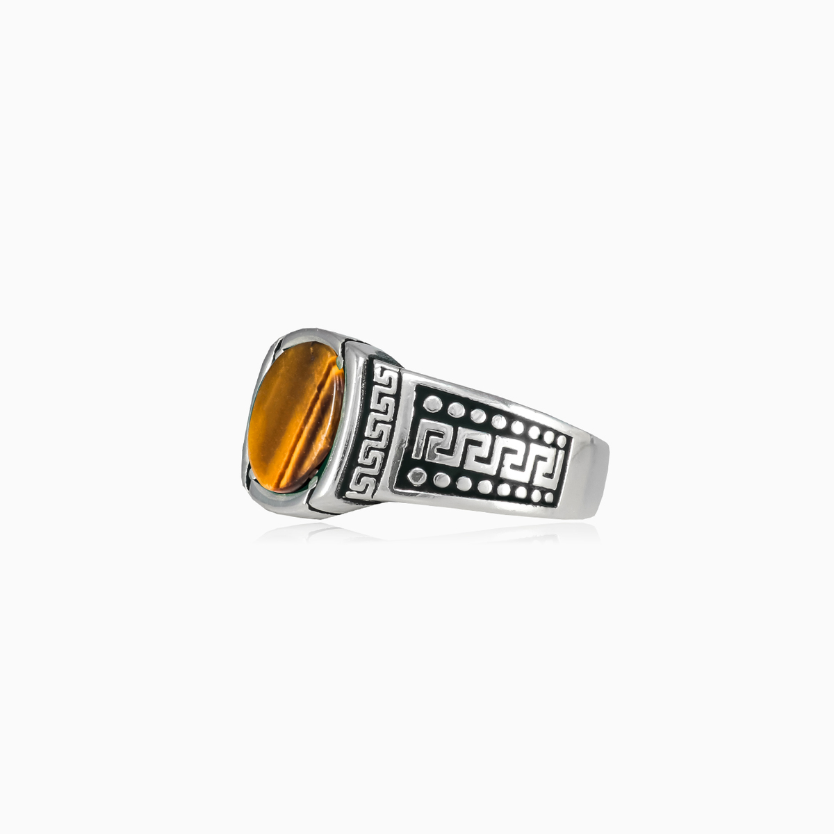 Oval tiger eye hellas ring man Rings Hellas N.2