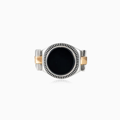 Onyx oyster strap ring unisex Rings oyster strap