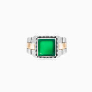 Square jade oyster strap ring man Rings oyster strap
