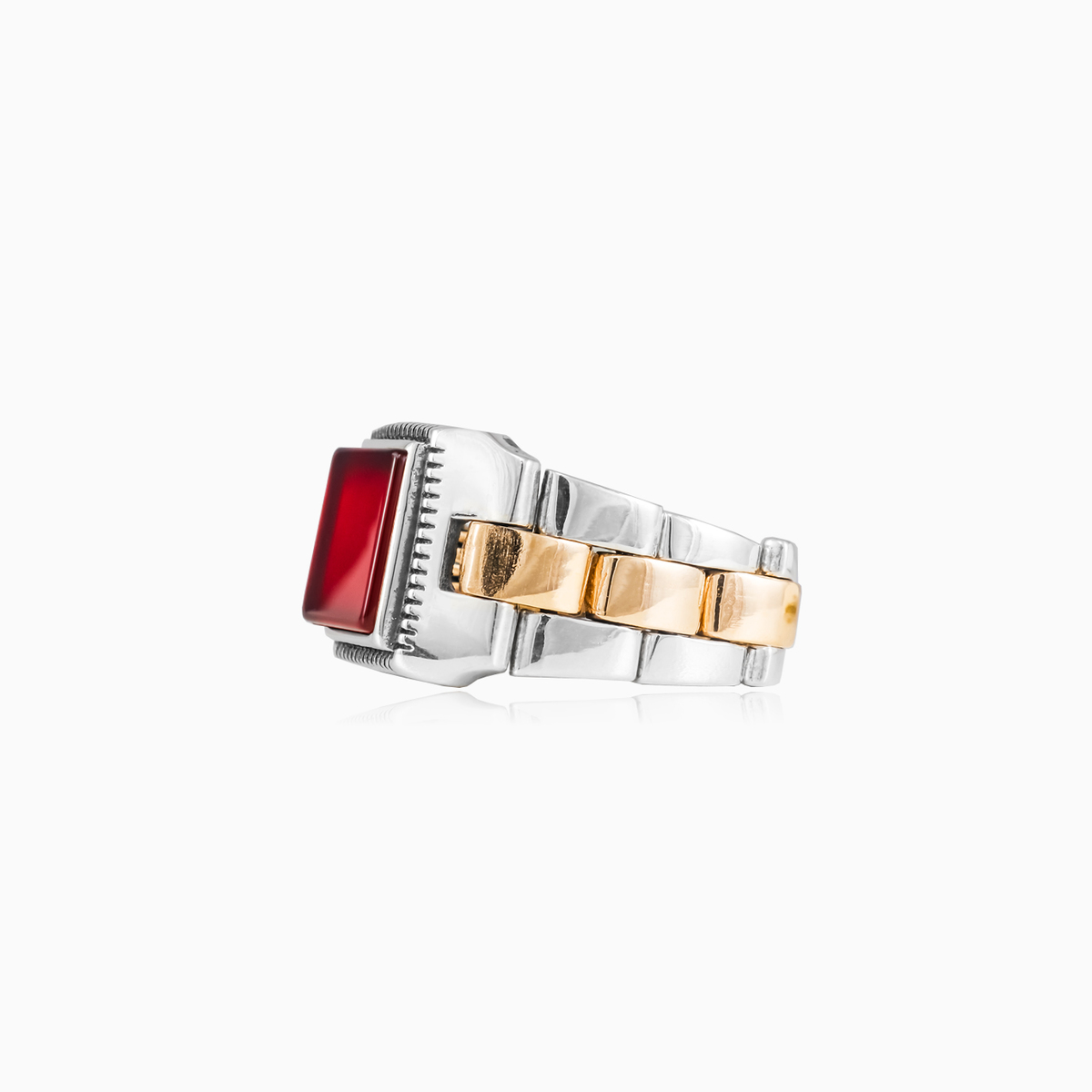 Square agate oyster strap ring man Rings oyster strap N.2