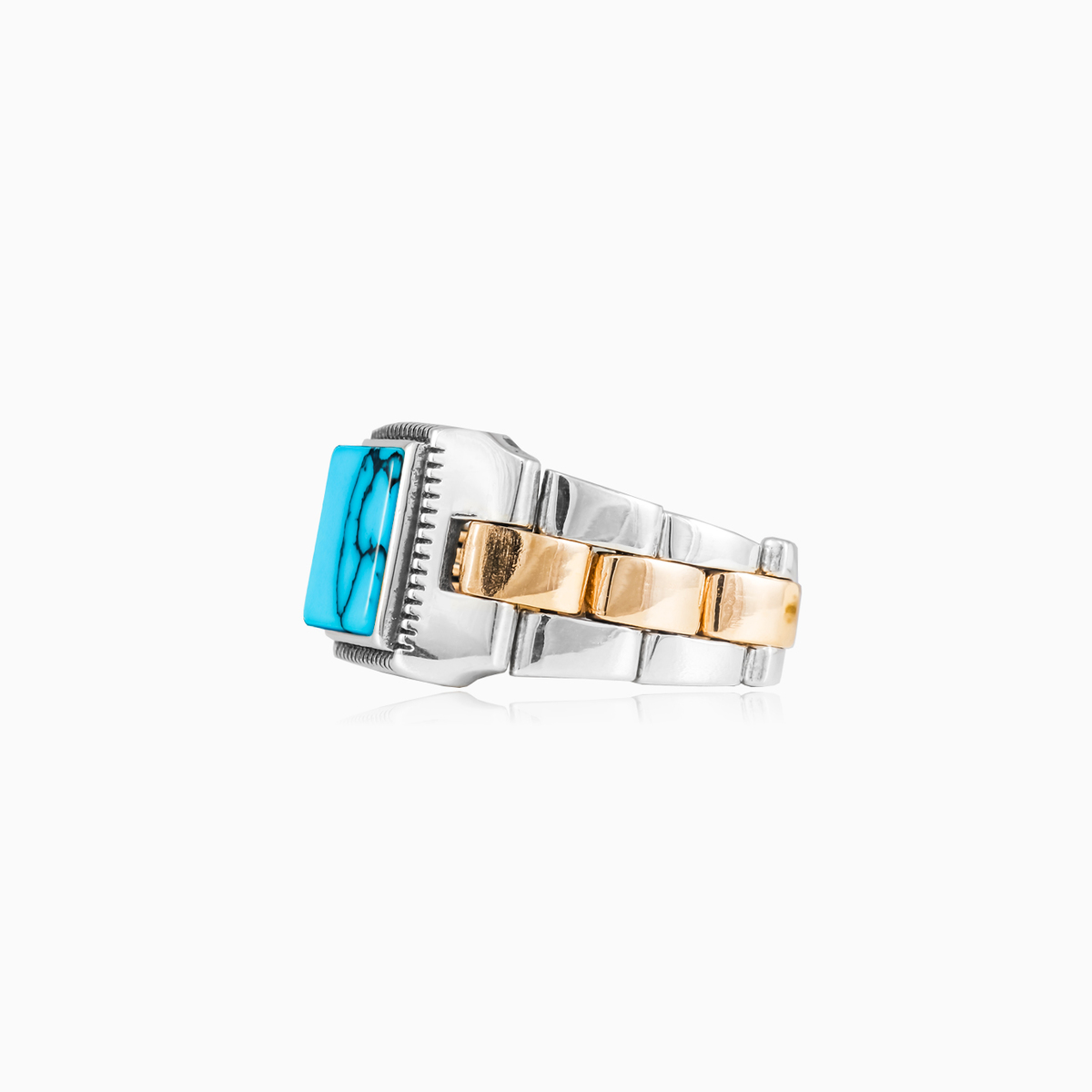 Pánský prsten s tyrkysem OYSTER STRAP pánské Prsteny oyster strap N.2