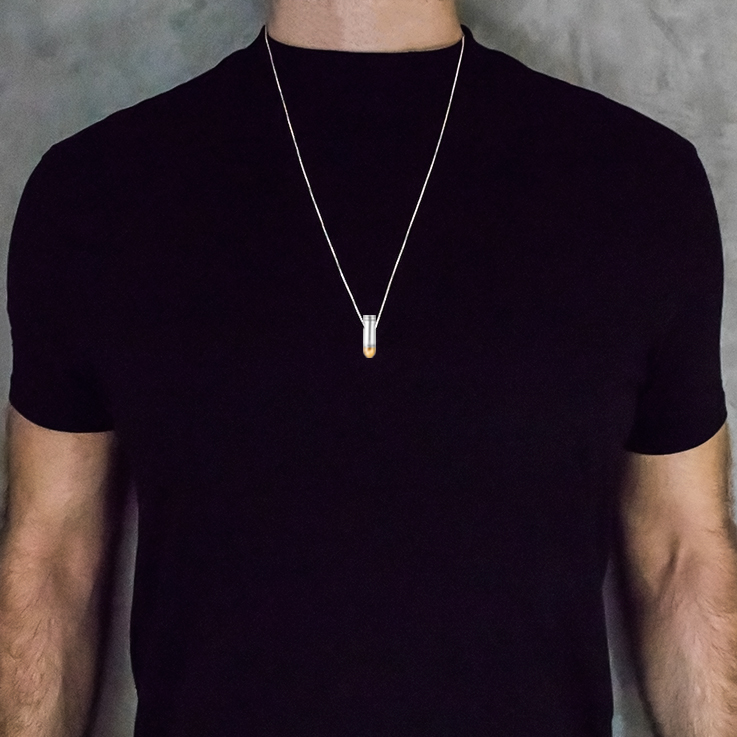 Bullet pendant man Pendants High polished N.2
