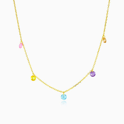 Gold plated mosaico dangling necklace woman Necklaces Mosaico