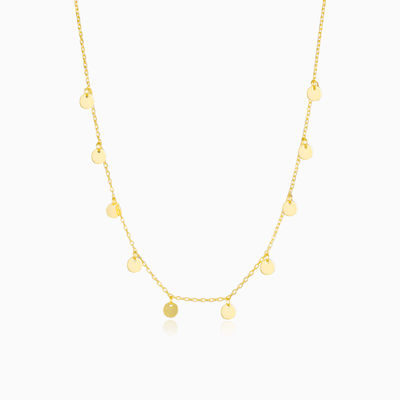 Gold plated dangling necklace woman Necklaces High polished