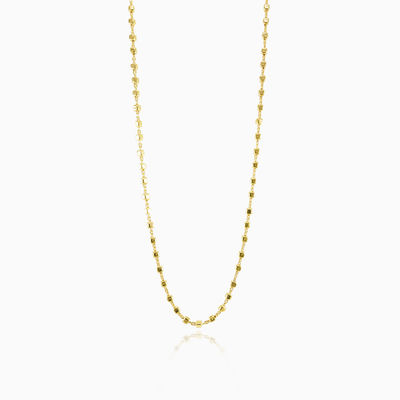 Cadena de cuentas cuadradas bañadas en oro unisex Cadenas Harmony