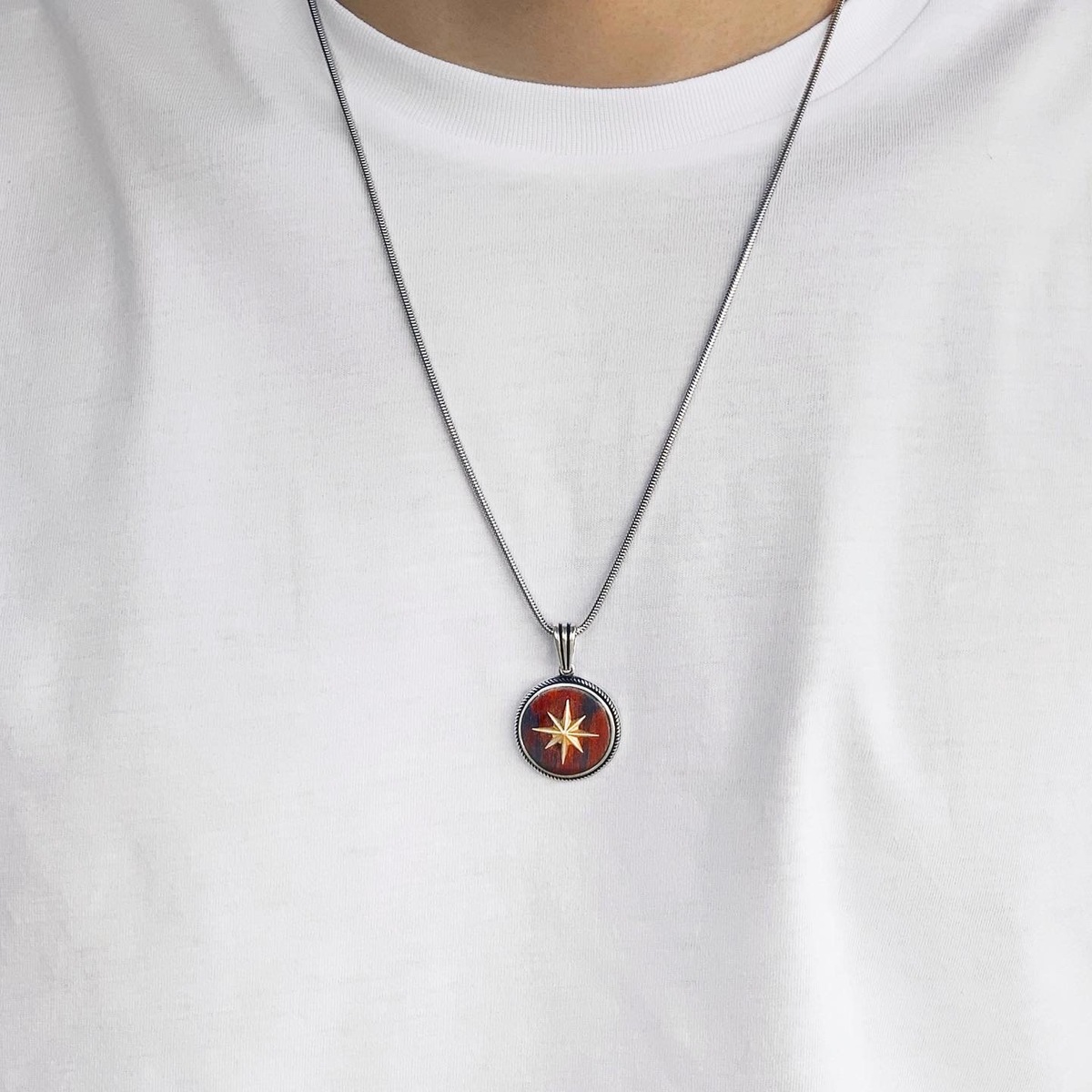 Tiger rose wind pendant man Pendants Simbólico N.3