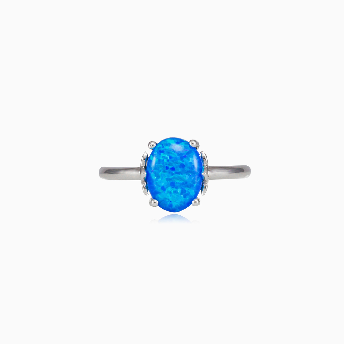 Blauer Opal in einem Kronenring Frauen Ringe Colorino N.1