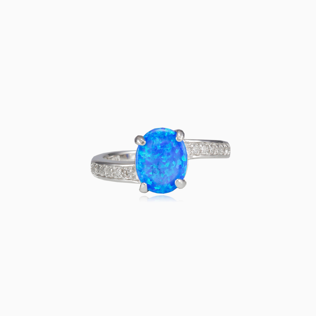 Shiny blue opal twisted ring woman Rings Colorino N.1