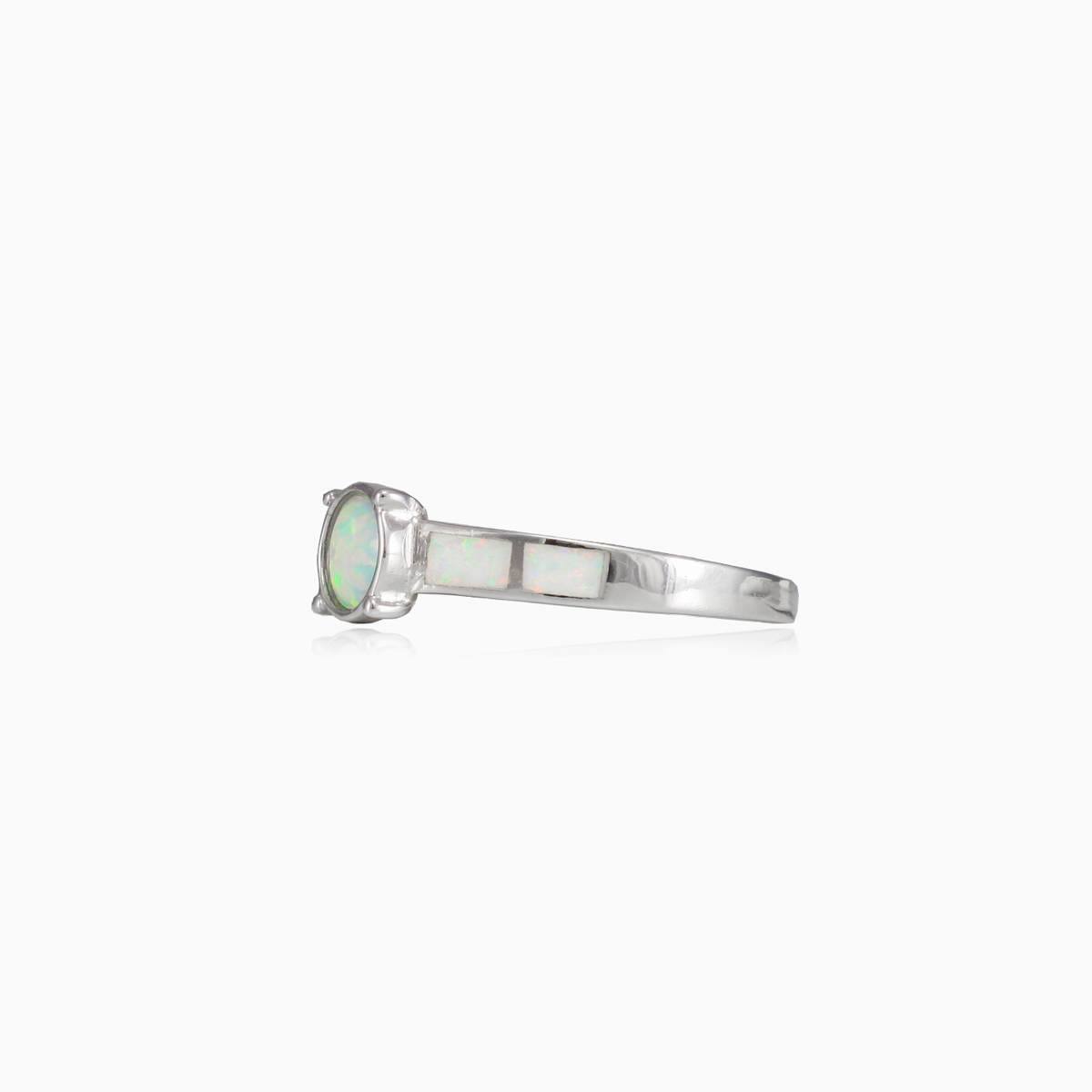 Hip white opal ring woman Rings Colorino N.2