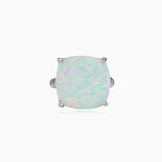 Twisted square white opal ring woman Rings Colorino