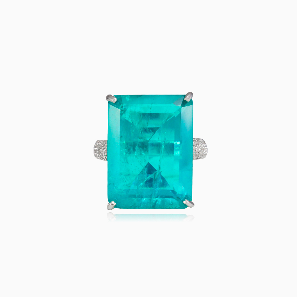 Rectangle tourmaline paraiba ring woman Rings Colorino N.1
