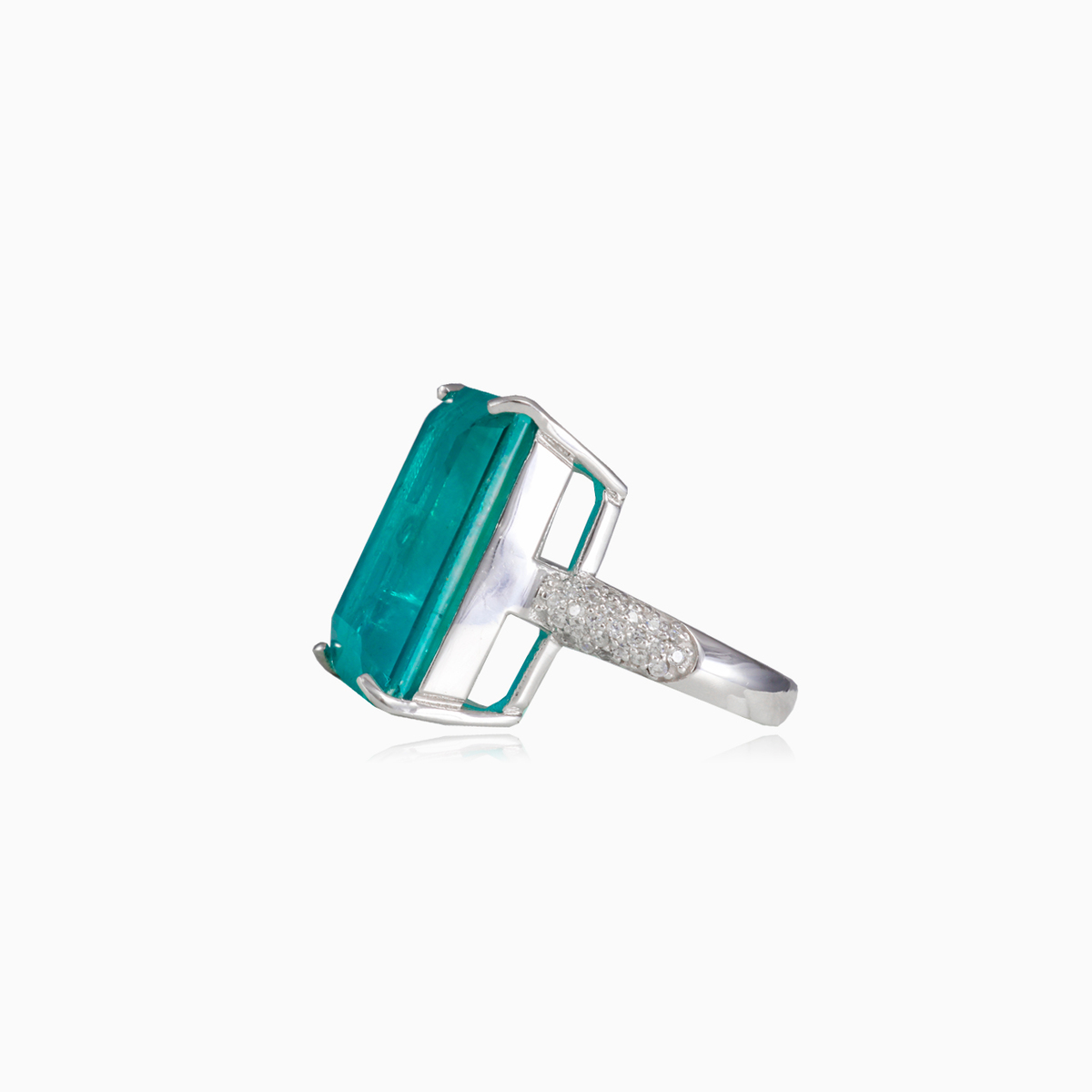 Rectangle tourmaline paraiba ring woman Rings Colorino N.2