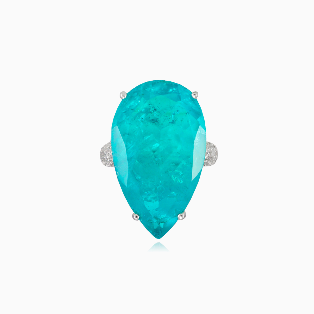 Bague paraiba à tourmaline poire femme Bagues Colorino N.1