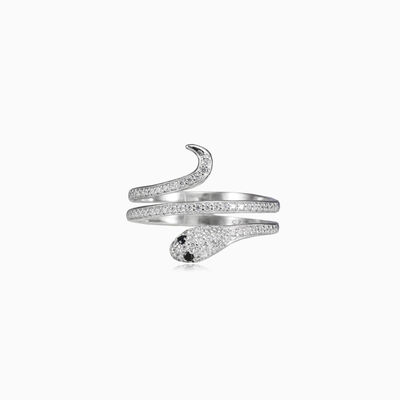 Double infinity snake ring woman Rings Animale