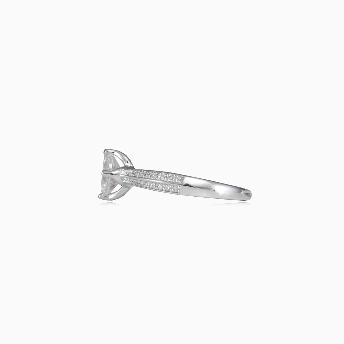 Anillo cepillado de doble cara	 mujer Anillos de compromiso Shine bright N.2