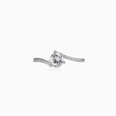 Bague torsadée à trois griffes	 femme Bagues de fiançailles Shine bright