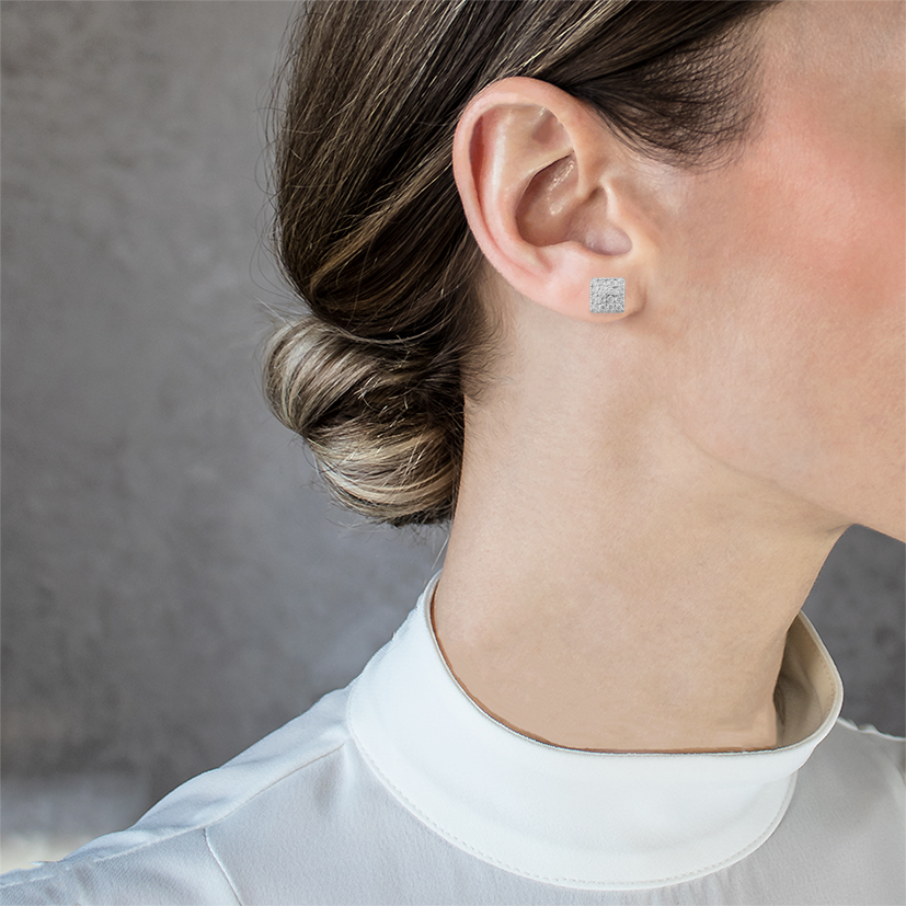 Soft square stud earrings woman Earrings Shine bright N.3