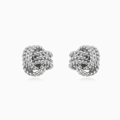 Aretes de bola retorcida de época mujer Pendientes Shine bright