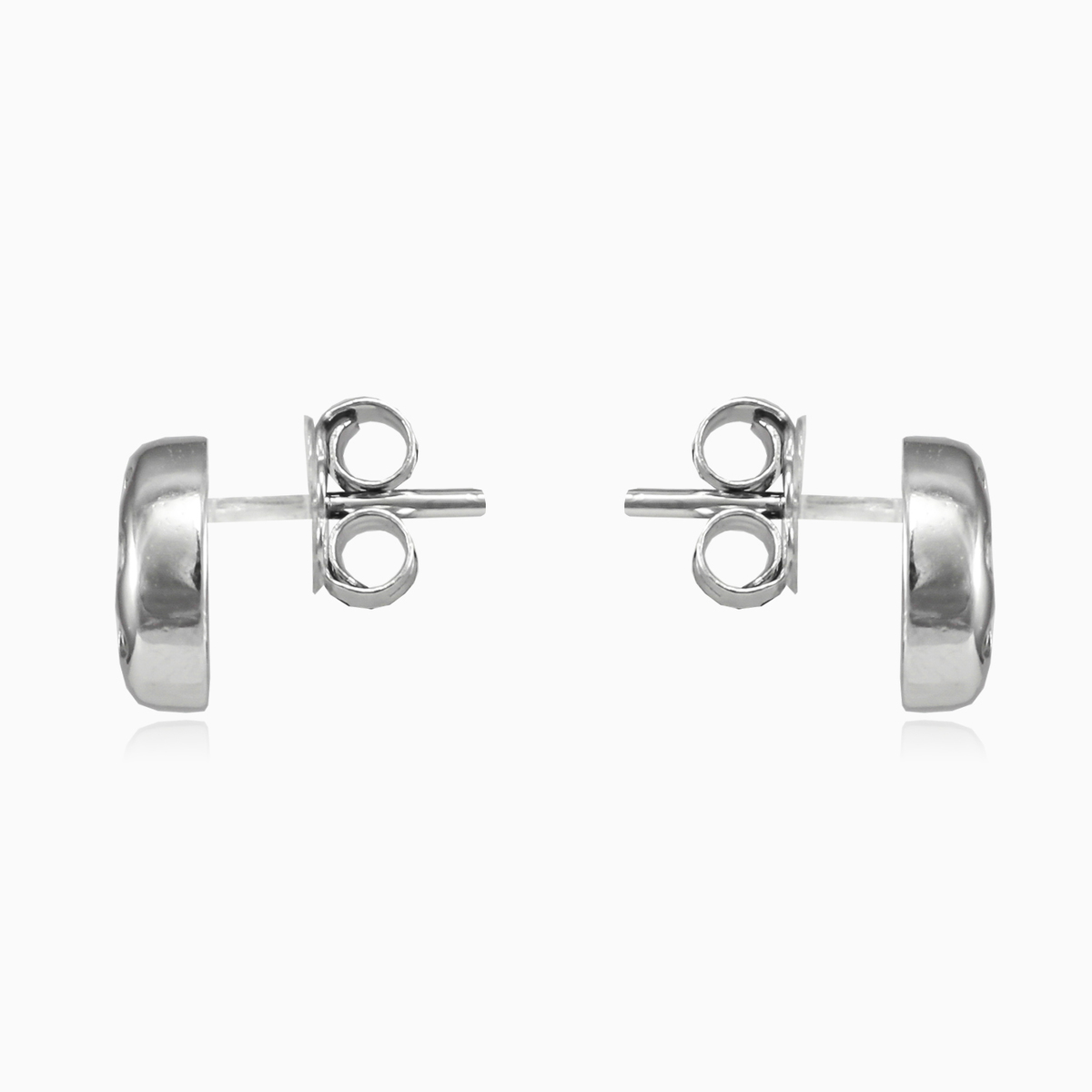 High polished crystal studs unisex Earrings Halo N.2