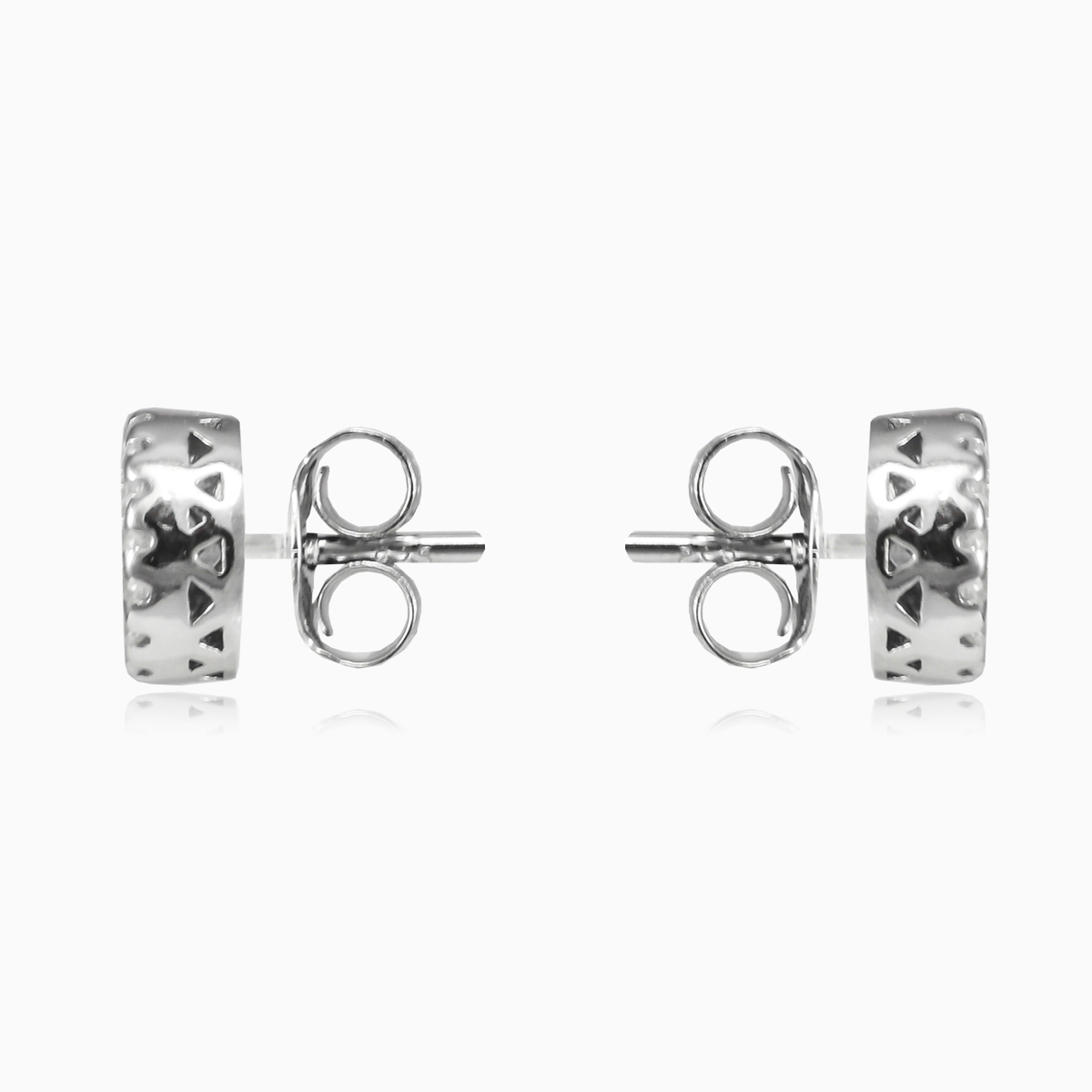 Round halo crystal studs unisex Earrings Halo N.2