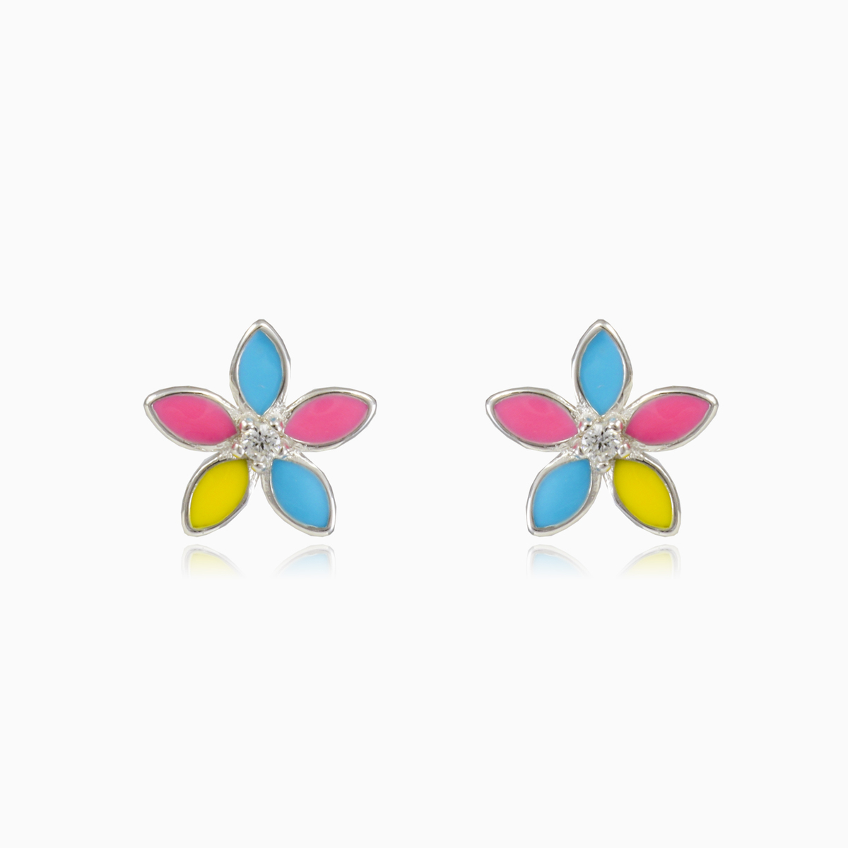Colorful flower studs Женские Серьги Bambine N.1