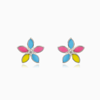 Colorful flower studs woman Earrings Bambine