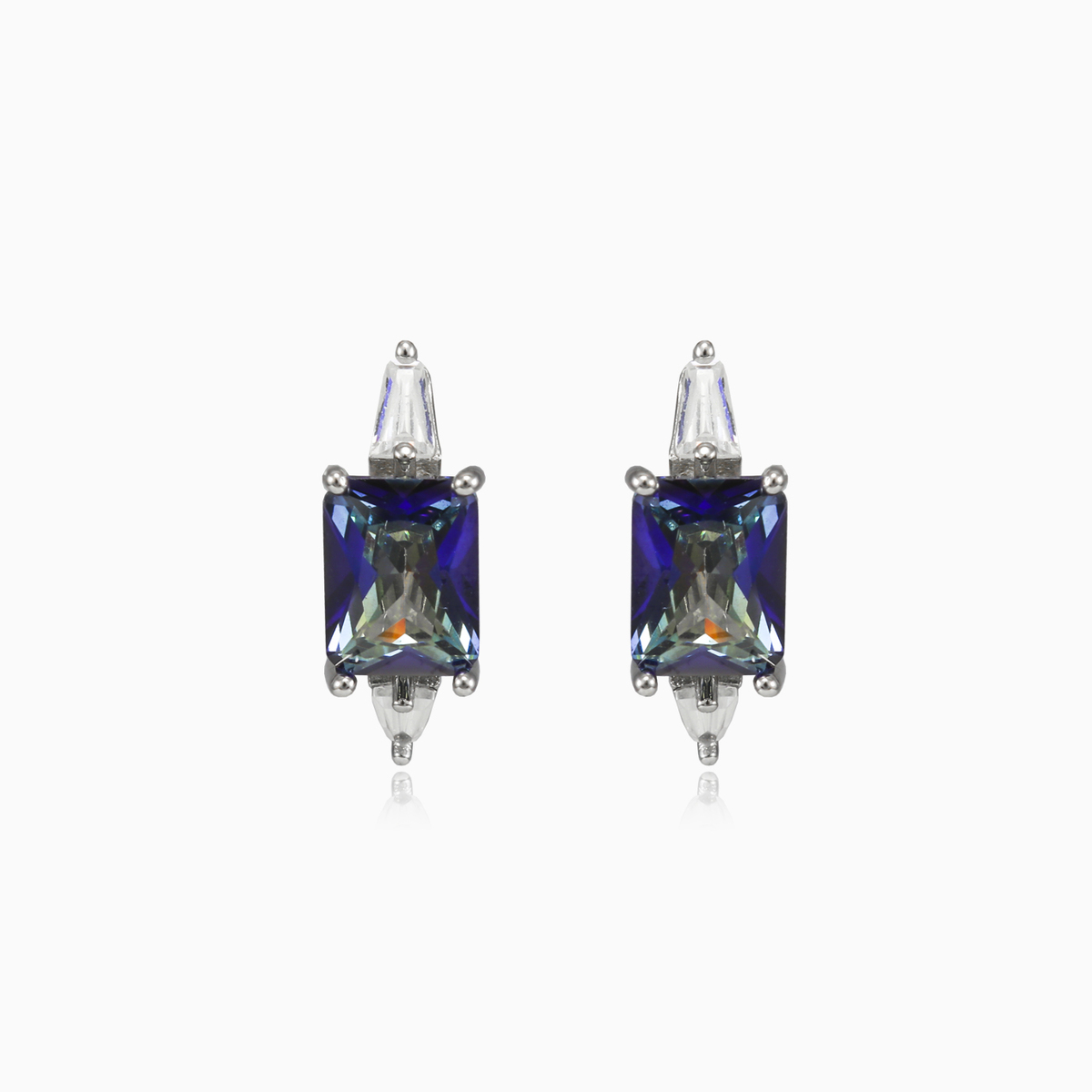 Rectangle mystic topaz earrings Женские Серьги Colorino N.1