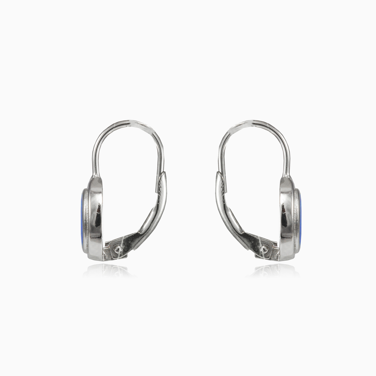 Pendientes simples ovalados de ópalo azul  mujer Pendientes Colorino N.2