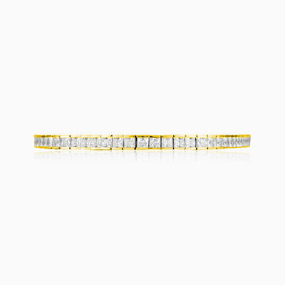 Square gold tennis bracelet unisex Bracelets Shine bright