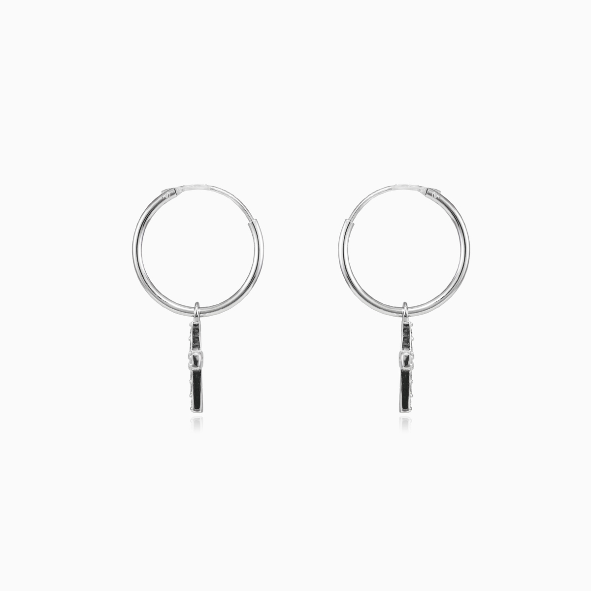 Dangling crystal cross earrings unisex Earrings Santa Croce N.2