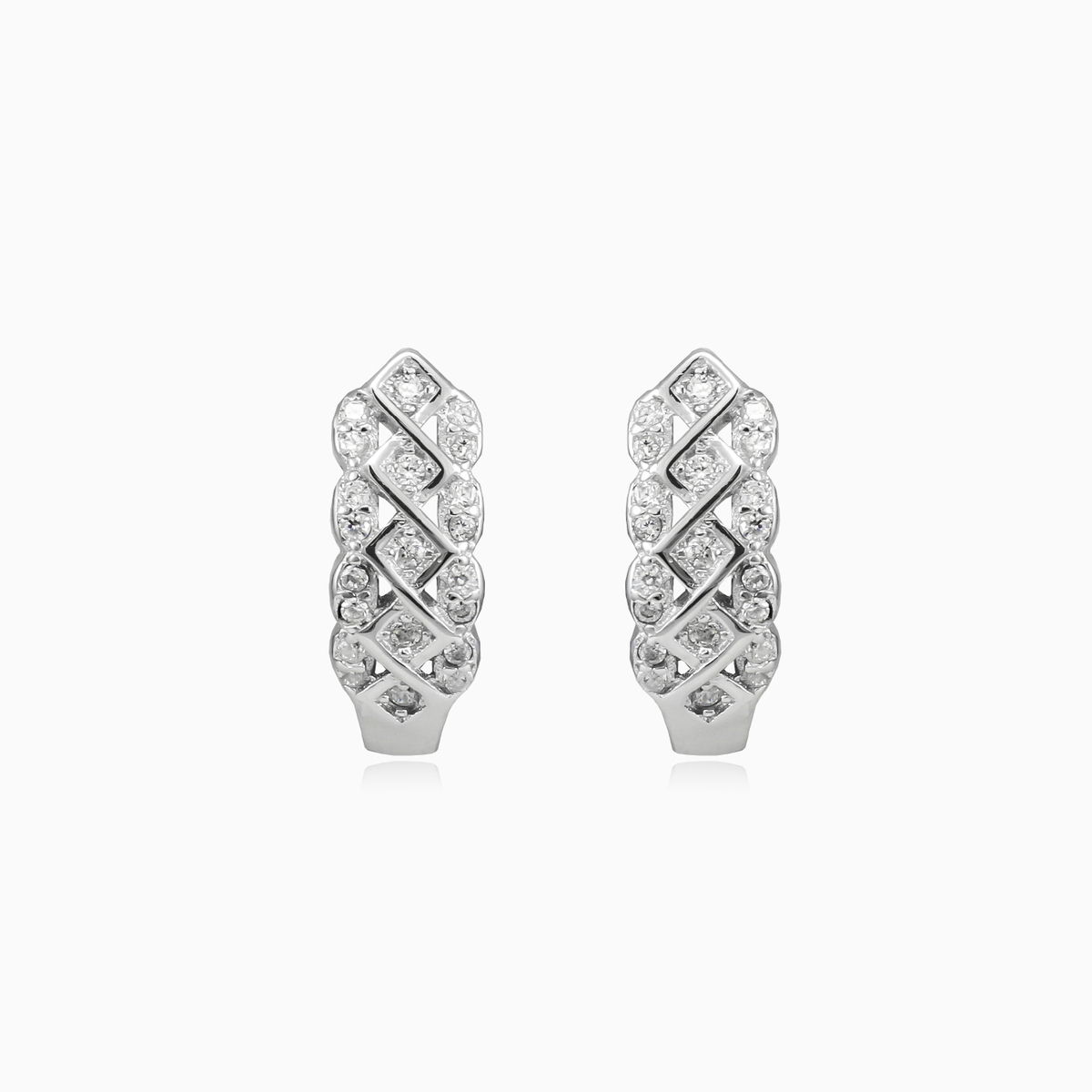 Pendientes de cristal trenzado mujer Pendientes Shine bright N.1