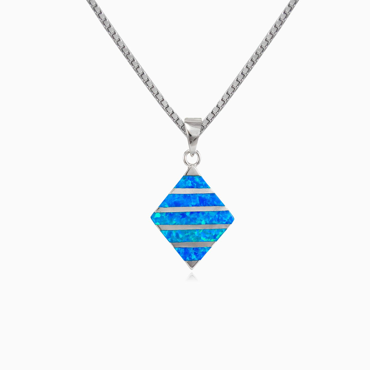 Blue opal lines pendant woman Pendants Colorino N.1