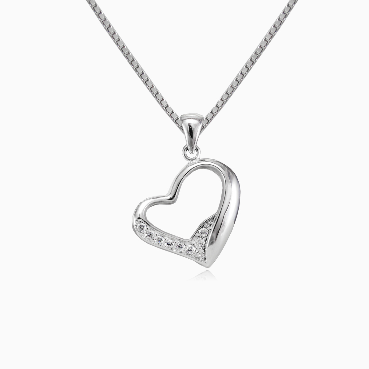 Side crystal heart pendant Женские Подвески Lovely N.1