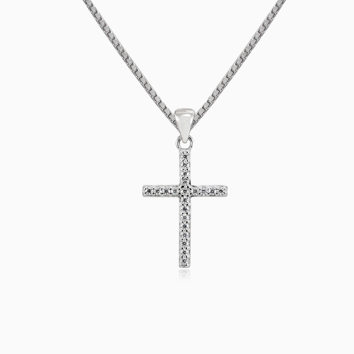Tiny silver cross unisex Pendants Santa Croce N.1