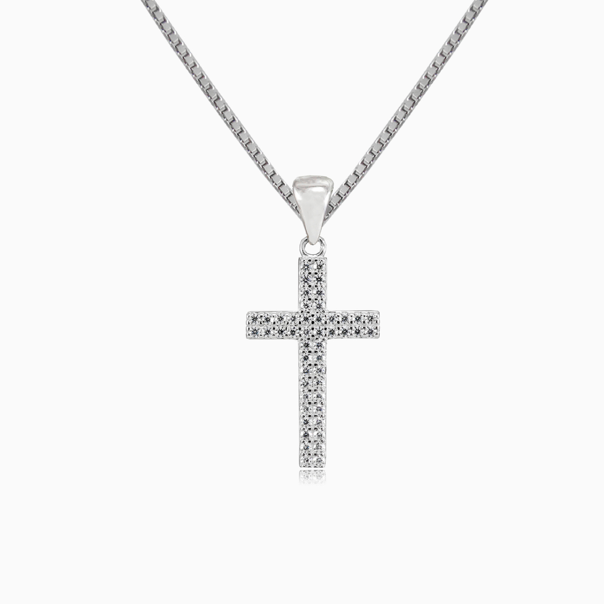 Two crystal lines cross woman Pendants Santa Croce N.1
