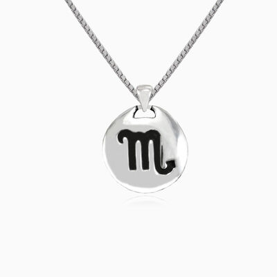 Scorpio silver pendant unisex Pendants Zodiac signs